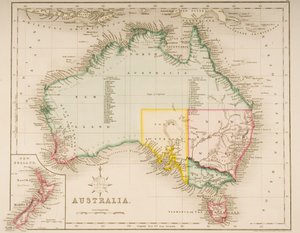 Mapa Australii i Nowej Zelandii